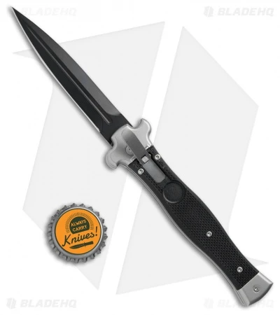 AGA Campolin Zero Dagger Leverlock Automatic Knife Black G-10 (3.75" Black) 6 AGA Campolin Zero Dagger Leverlock Automatic Knife Black G-10 (3.75" Black) - Image 4