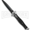 AGA Campolin Zero Black G-10 Leverlock Automatic Knife - Dagger Black Plain -Aga Campolin AGA Campoliln Zero Dagger LL Black G 10 Black AGA01N ND BHQ 72185 jr large