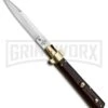 AGA Campolin 10" Cocobolo/Brass Frosolone Stiletto Automatic Knife - Bayonet -Aga Campolin AGA Campolin 10in Frosolone Bayo Stiletto Cocobolo Brass Polish BP 28945 jr large