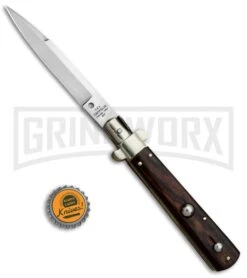 AGA Campolin 10" Cocobolo Frosolone Stiletto Automatic Knife - Bayonet -Aga Campolin AGA Campolin 10in Frosolone Bayo Stiletto Cocobolo Polish BP 28944 jr bottlecap large