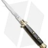AGA Campolin 10" Italian Stiletto Picklock Automatic Brass/Ebony (4.5" Kriss) -Aga Campolin AGA Campolin 10in Stiletto Ebony Kriss BP 19129 jr
