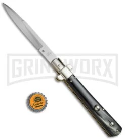 AGA Campolin 11" Stiletto Brazilian Horn Ltd. Edition Automatic Knife - Bayonet 11 AGA Campolin 11" Stiletto Brazilian Horn Ltd. Edition Automatic Knife - Bayonet -Aga Campolin AGA Campolin 11in Frosolone Pick Lock Stiletto Brazilian Horn BHQ 23370 jr bottlecap large