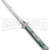 AGA Campolin 11" 2017 Italian Picklock Abalone Automatic Knife - Bayonet -Aga Campolin AGA Campolin 11in Picklock Italian Stiletto Abalone Satin BHQ 78223 jr 2 large