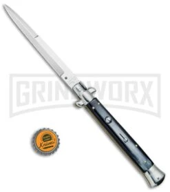 AGA Campolin 11" 2017 Italian Picklock Dark Horn Automatic Knife - Bayonet 9 AGA Campolin 11" 2017 Italian Picklock Dark Horn Automatic Knife - Bayonet -Aga Campolin AGA Campolin 11in Picklock Italian Stiletto Dark Horn Satin BHQ 78227 jr bottlecap 2 large