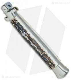 Aga Campolin -Aga Campolin AGA Campolin 11in Picklock Italian Stiletto Stag Horn Satin BHQ 78222 jr spine