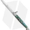 AGA Campolin 9" Sicilian Ring Pull Automatic Knife Abalone (5.5" Satin Bayo) -Aga Campolin AGA Campolin 12in Sicilian Lever Lock Ring Pull Abalone Bayonet BP 27798 jr