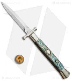AGA Campolin 13" Bat Swinguard Diamond Automatic Knife Abalone (5.75" Dagger) 11 AGA Campolin 13" Bat Swinguard Diamond Automatic Knife Abalone (5.75" Dagger) -Aga Campolin AGA Campolin 13in Bat Swinguard Diamond Abalone Dagger BHQ 71954 jr bottlecap