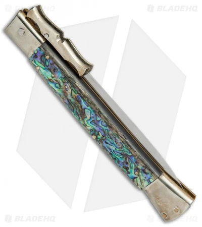 AGA Campolin 13" Bat Swinguard Diamond Automatic Knife Abalone (5.75" Dagger) 5 AGA Campolin 13" Bat Swinguard Diamond Automatic Knife Abalone (5.75" Dagger) - Image 3