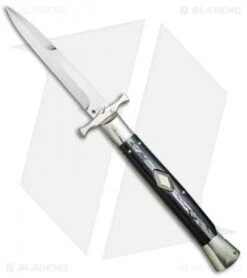 AGA Campolin 13" Bat Swinguard Automatic Ebony/Abalone (5.75" Satin Bayo)