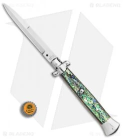 AGA Campolin 15" Automatic Italian Stiletto Abalone (6.6" Satin) 9 AGA Campolin 15" Automatic Italian Stiletto Abalone (6.6" Satin) -Aga Campolin AGA Campolin 15in Auto Italian Stiletto Abalone 7in satin BHQ 87415 er bottlecap