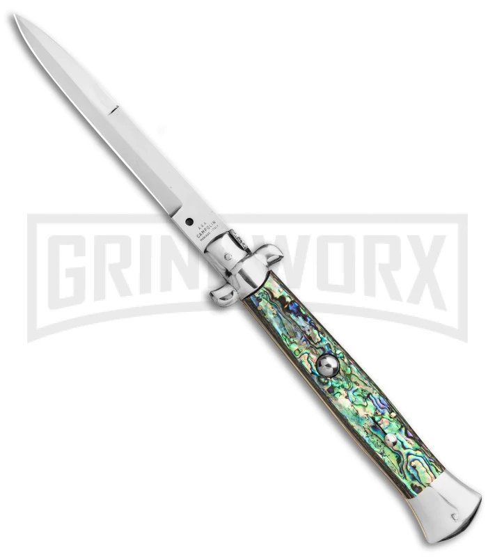 AGA Campolin 15" Italian Abalone Automatic Knife - Bayonet 3 AGA Campolin 15" Italian Abalone Automatic Knife - Bayonet