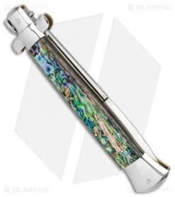 AGA Campolin 15" Automatic Italian Stiletto Abalone (6.6" Satin) 7 AGA Campolin 15" Automatic Italian Stiletto Abalone (6.6" Satin) -Aga Campolin AGA Campolin 15in Auto Italian Stiletto Abalone 7in satin BHQ 87415 er side
