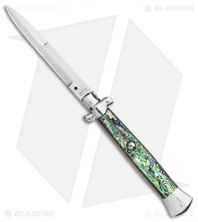 AGA Campolin 15" Automatic Italian Stiletto Abalone (6.6" Satin) 3 AGA Campolin 15" Automatic Italian Stiletto Abalone (6.6" Satin)