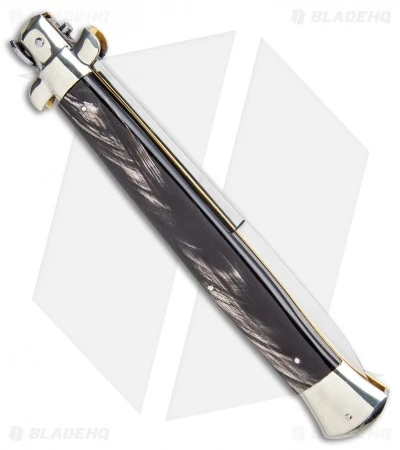 AGA Campolin 18" Italian Stiletto Knife Dark Horn (8" Satin Bayonet) 5 AGA Campolin 18" Italian Stiletto Knife Dark Horn (8" Satin Bayonet) - Image 3