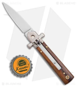 AGA Campolin 6" Dominus Leverlock Automatic Knife Wood (2.5" Satin) -Aga Campolin AGA Campolin 6in Dominus LL Auto Wood Satin BHQ 178780 jr bottlecap
