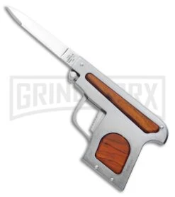 AGA Campolin Cocobolo Automatic Gun Knife - Satin Plain