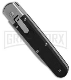 AGA Campolin Baron Black G-10 Automatic Knife - Stonewash Plain -Aga Campolin AGA Campolin Baron Black G10 Automatic Knife Stonewash Plain GX 41409 td spine large