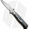 AGA Campolin 7.5" Calibro Automatic Knife Brazilian Horn (3.4" Satin) -Aga Campolin AGA Campolin Brazilian Horn Calibro Humpback BP 18159 jr