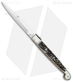 Aga Campolin 41 A.G.A. Campolin 12" Sicilian Picklock Bayo Automatic Knife Stag (5.5" Satin)