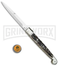 A.G.A. Campolin 12" Brazilian Stag Sicilian Picklock Automatic Knife - Bayonet 9 A.G.A. Campolin 12" Brazilian Stag Sicilian Picklock Automatic Knife - Bayonet -Aga Campolin AGA Campolin Brazilian Stag Sicilian Picklock Bayo BP 16455 jr bottlecap large