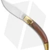 AGA Campolin Diana Lever Lock Automatic Brass Wood Knife (3.75" Satin) -Aga Campolin AGA Campolin Diana LL Auto Brass Wood Satin BHQ 135444 jr