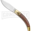 AGA Campolin Diana Wood Lever Lock Automatic Brass/Wood Knife - 3.75 Satin -Aga Campolin AGA Campolin Diana LL Auto Brass Wood Satin BHQ 135444 jr large