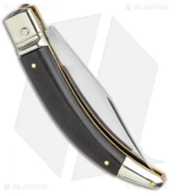 AGA Campolin Diana Lever Lock Automatic Knife Ebony Wood (3.75" Satin) 8 AGA Campolin Diana Lever Lock Automatic Knife Ebony Wood (3.75" Satin) -Aga Campolin AGA Campolin Diana LL Auto Dark Wood Satin BHQ 34351 jr side
