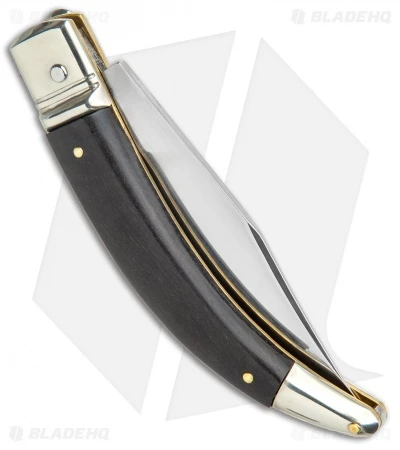 AGA Campolin Diana Lever Lock Automatic Knife Ebony Wood (3.75" Satin) 5 AGA Campolin Diana Lever Lock Automatic Knife Ebony Wood (3.75" Satin) - Image 3