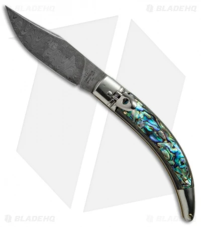 AGA Campolin Diana Lever Lock Automatic Knife Abalone (3.75" Damascus) 3 AGA Campolin Diana Lever Lock Automatic Knife Abalone (3.75" Damascus)