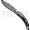 AGA Campolin Diana Dark Horn Lever Lock Automatic Knife - Damascus Plain -Aga Campolin AGA Campolin Diana LL Damascus Dark Horn BHQ 67443 jr large