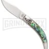 AGA Campolin Diana Abalone Lever Lock Automatic Knife - Polished Plain -Aga Campolin AGA Campolin Diana Lever Lock Abalone Satin BHQ 87410 er large
