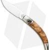 AGA Campolin Diana Lever Lock Automatic Knife Olive Wood (3.75" Satin) -Aga Campolin AGA Campolin Diana Lever Lock Auto Olive Wood Satin BHQ 95348 jr