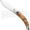 AGA Campolin Diana Olive Wood Lever Lock Automatic Knife - Satin Plain -Aga Campolin AGA Campolin Diana Lever Lock Auto Olive Wood Satin BHQ 95348 jr large