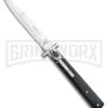 AGA Campolin Dominius Ebony Leverlock Automatic Knife - Bayonet Satin Plain -Aga Campolin AGA Campolin Dominius Ebony LL Auto Bayo Satin GO DOM23 EB BHQ 99910 jr large