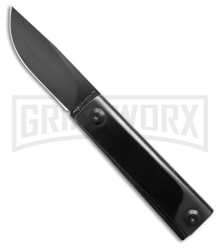 AGA Campolin Dragonfly Black Steel Gravity Knife - Black Plain 3 AGA Campolin Dragonfly Black Steel Gravity Knife - Black Plain