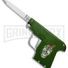 AGA Campolin Green Automatic Gun Knife - Satin Plain -Aga Campolin AGA Campolin Gun Knife Auto Green Satin CEM PIS GREEN GX 33939 jr large