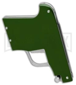 AGA Campolin Green Automatic Gun Knife - Satin Plain -Aga Campolin AGA Campolin Gun Knife Auto Green Satin CEM PIS GREEN GX 33939 jr side large