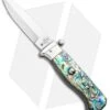 AGA Campolin Piccolo Italian Stiletto Automatic Knife Abalone (2.8" Satin) -Aga Campolin AGA Campolin Piccolo Italian Stiletto Auto Abalone Satin BHQ 92868 jr