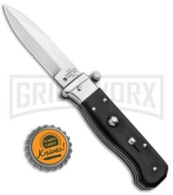 AGA Campolin Piccolo Ebony Italian Automatic Knife - Satin Plain 9 AGA Campolin Piccolo Ebony Italian Automatic Knife - Satin Plain -Aga Campolin AGA Campolin Piccolo Italian Stiletto Auto Ebony Satin BHQ 92722 jr bottlecap large