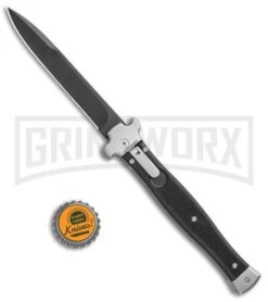 AGA Campolin Zero+ Blk G-10 Leverlock Automatic Knife - Bayonet Black Plain 2.0 -Aga Campolin AGA Campolin Zero Bayo LL Auto Black G 10 Black BHQ 105435 jr bottlecap large
