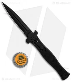 AGA Campolin Zero Dagger Leverlock Automatic Knife SWAT G-10 (3.75" Black) 9 AGA Campolin Zero Dagger Leverlock Automatic Knife SWAT G-10 (3.75" Black) -Aga Campolin AGA Campolin Zero Black G 10 LL Dagger Swat BP 30460 jr bottlecap