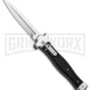 AGA Campolin Zero Black Coated Leverlock Automatic Knife - Dagger Polish Plain -Aga Campolin AGA Campolin Zero Dagger LL Auto Black Coated Polish AGA01LN LD BHQ 92042 jr large