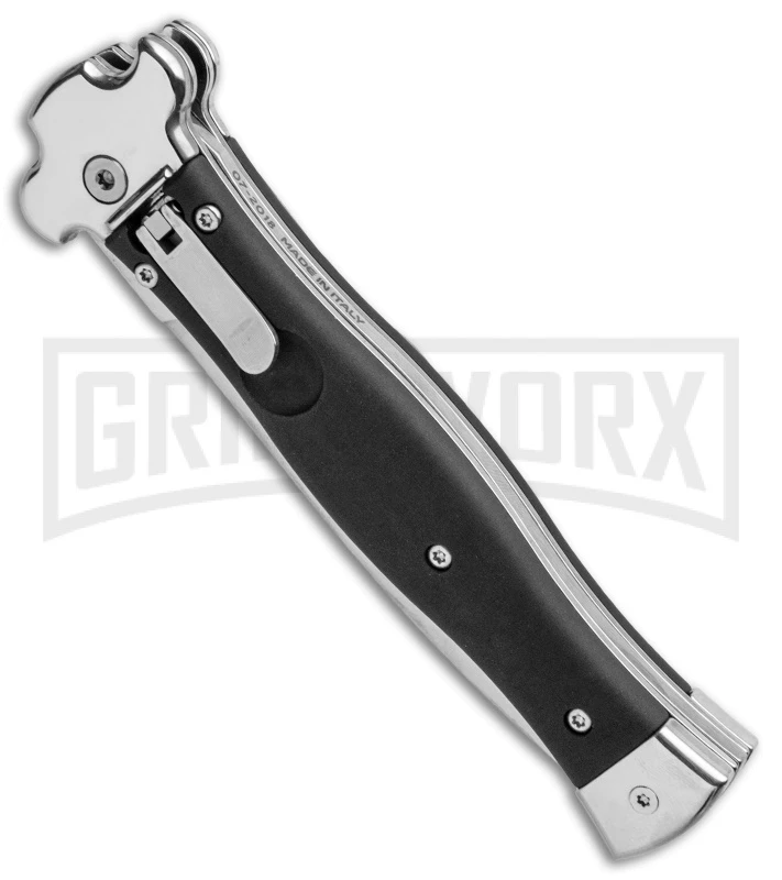 AGA Campolin Zero Black Coated Leverlock Automatic Knife - Dagger Polish Plain 3 AGA Campolin Zero Black Coated Leverlock Automatic Knife - Dagger Polish Plain - Image 2