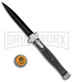 AGA Campolin Zero+ Black G-10 Leverlock Automatic Knife - Dagger Black Plain 2.0 9 AGA Campolin Zero+ Black G-10 Leverlock Automatic Knife - Dagger Black Plain 2.0 -Aga Campolin AGA Campolin Zero Dagger LL Auto Black G 10 Black BHQ 105419 jr bottlecap large