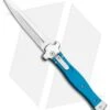 AGA Campolin Zero Dagger Leverlock Automatic Knife Blue G-10 (3.75" Satin) -Aga Campolin AGA Campolin Zero Dagger LL Auto Blue G 10 Satin BHQ 117112 jr