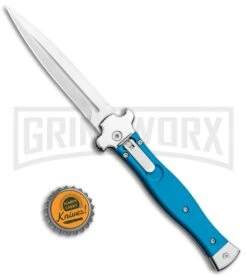 AGA Campolin Zero Blue G-10 Leverlock Automatic Knife - Dagger Satin Plain 9 AGA Campolin Zero Blue G-10 Leverlock Automatic Knife - Dagger Satin Plain -Aga Campolin AGA Campolin Zero Dagger LL Auto Blue G 10 Satin BHQ 117112 jr bottlecap large