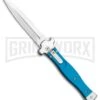 AGA Campolin Zero Blue G-10 Leverlock Automatic Knife - Dagger Satin Plain 1 AGA Campolin Zero Blue G-10 Leverlock Automatic Knife - Dagger Satin Plain -Aga Campolin AGA Campolin Zero Dagger LL Auto Blue G 10 Satin BHQ 117112 jr large