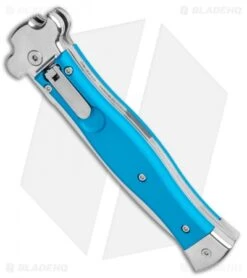 AGA Campolin Zero Dagger Leverlock Automatic Knife Blue G-10 (3.75" Satin) -Aga Campolin AGA Campolin Zero Dagger LL Auto Blue G 10 Satin BHQ 117112 jr spine