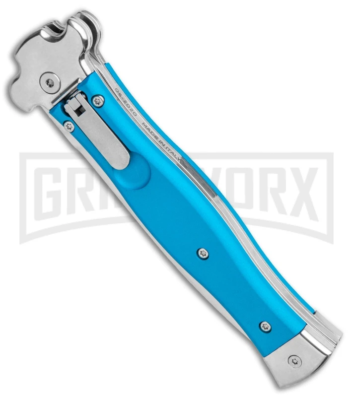 AGA Campolin Zero Blue G-10 Leverlock Automatic Knife - Dagger Satin Plain 4 AGA Campolin Zero Blue G-10 Leverlock Automatic Knife - Dagger Satin Plain - Image 2