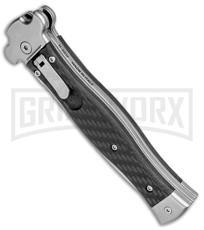 AGA Campolin Zero Carbon Fiber Leverlock Automatic Knife - Dagger Satin Plain 4 AGA Campolin Zero Carbon Fiber Leverlock Automatic Knife - Dagger Satin Plain - Image 2